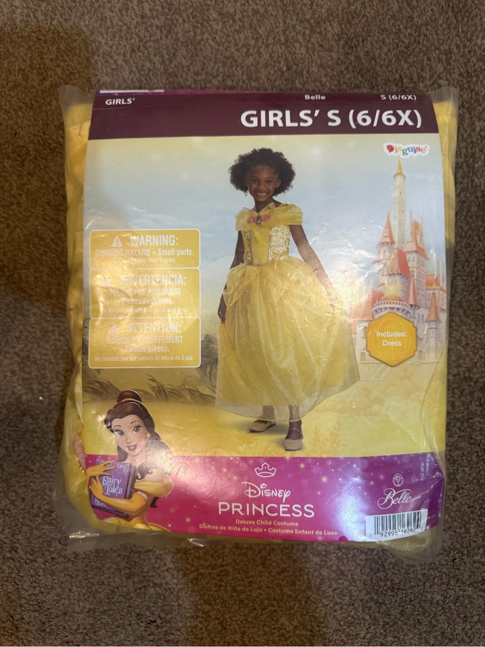 Disguise Disney Belle Yellow Princess Dress Costume